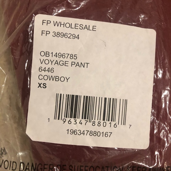 Free People Voyage Utility Cargo Wide Leg Pants In Cowboy. NWT! Sz XS - Picture 9 of 9